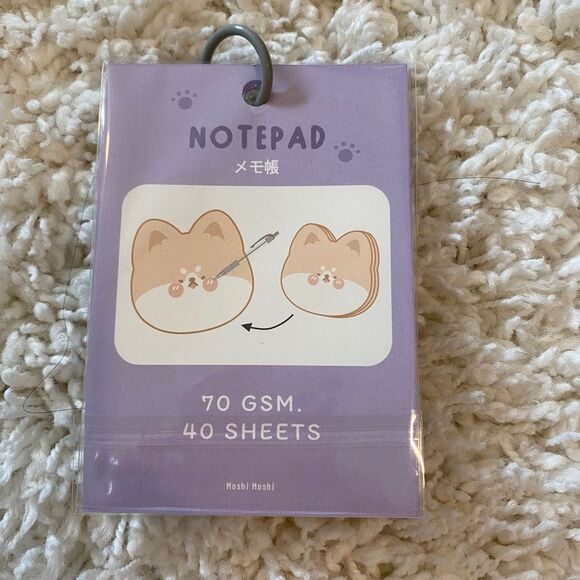 Cute Memo Pad. 2 Packs. White/Tan. Animal Print. Gift. Gifts. Kidcore - Picture 5 of 6